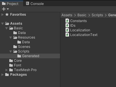 Exported scripts