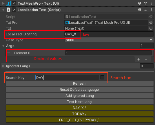 LocalizationText Component